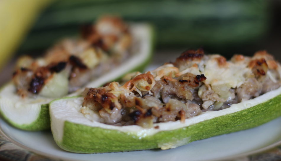 Sausage Stuffed Zucchini